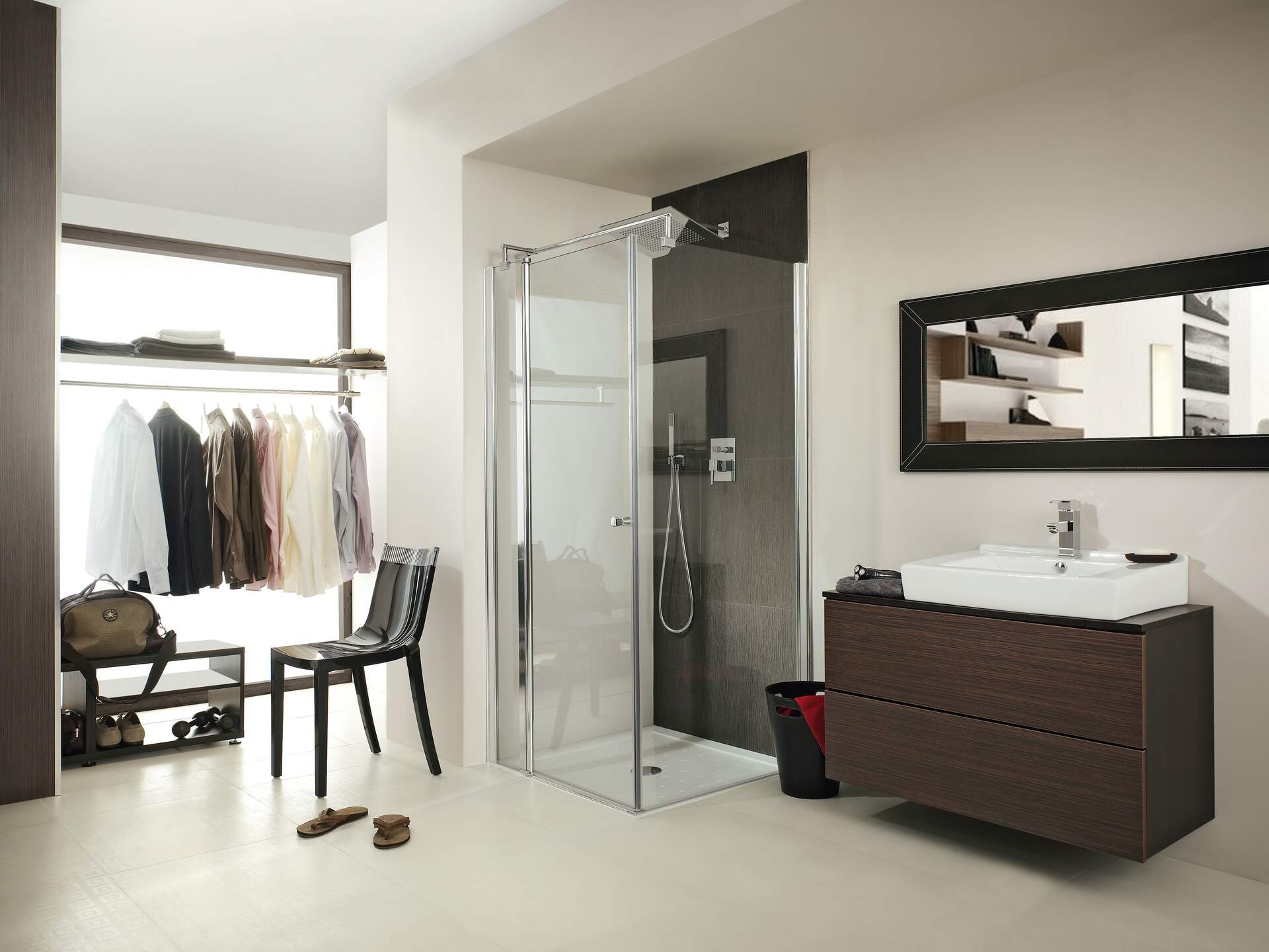 CUBIC Shower cabin, square, 90 cm chrome KTI_043P Deante