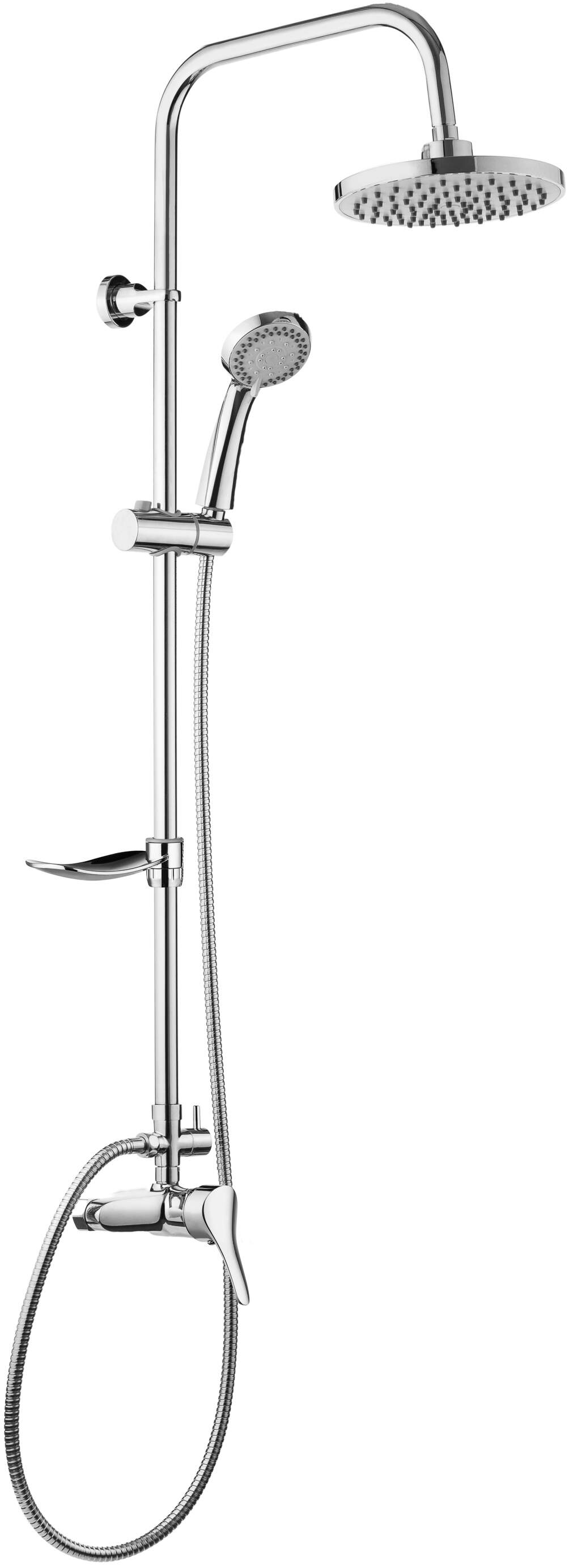 JOKO ROUND Shower column, 5function with mixer tap chrome NBJ