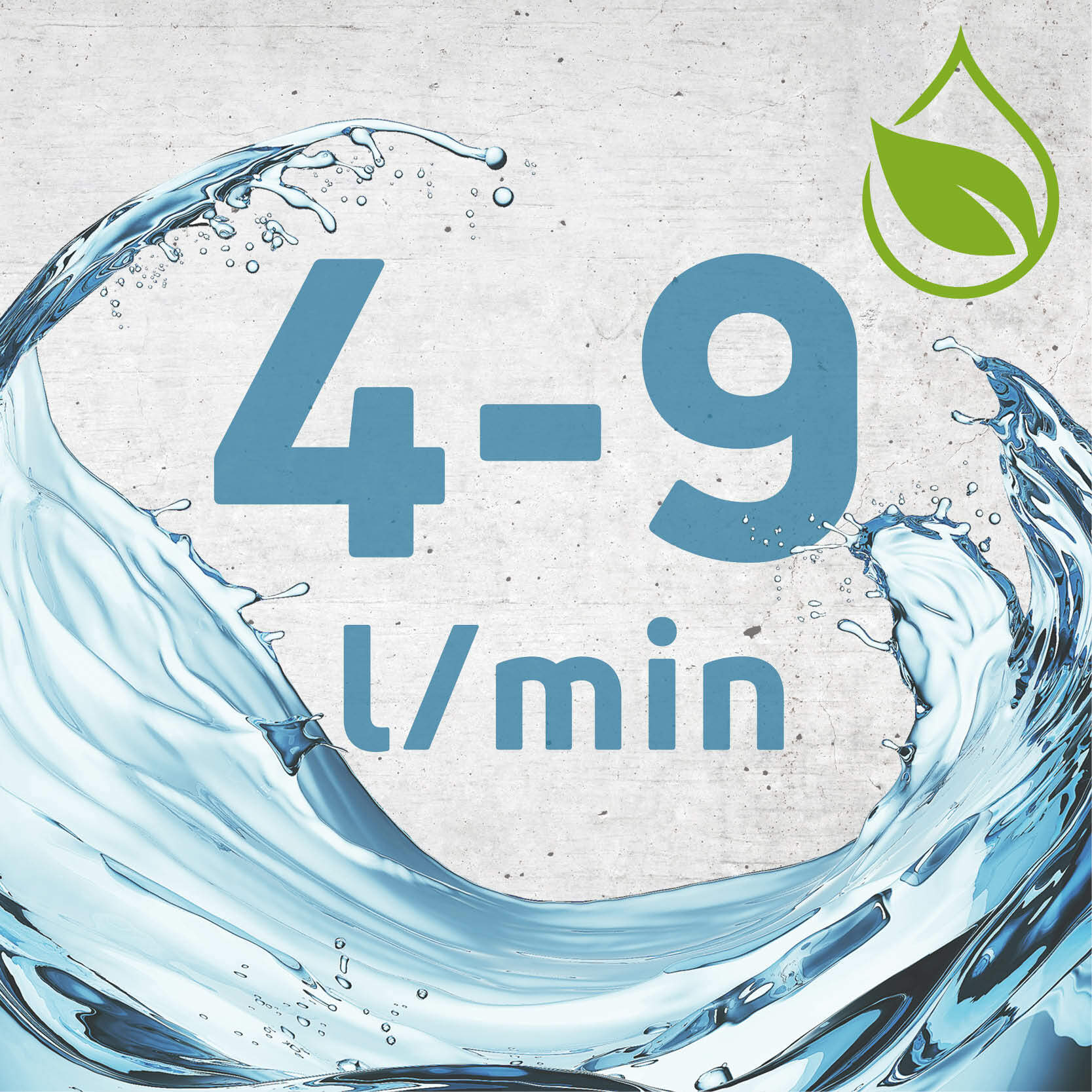 Klasa przepływu Z (4-9 l/min) pozwala na zredukowanie zużycia wody
